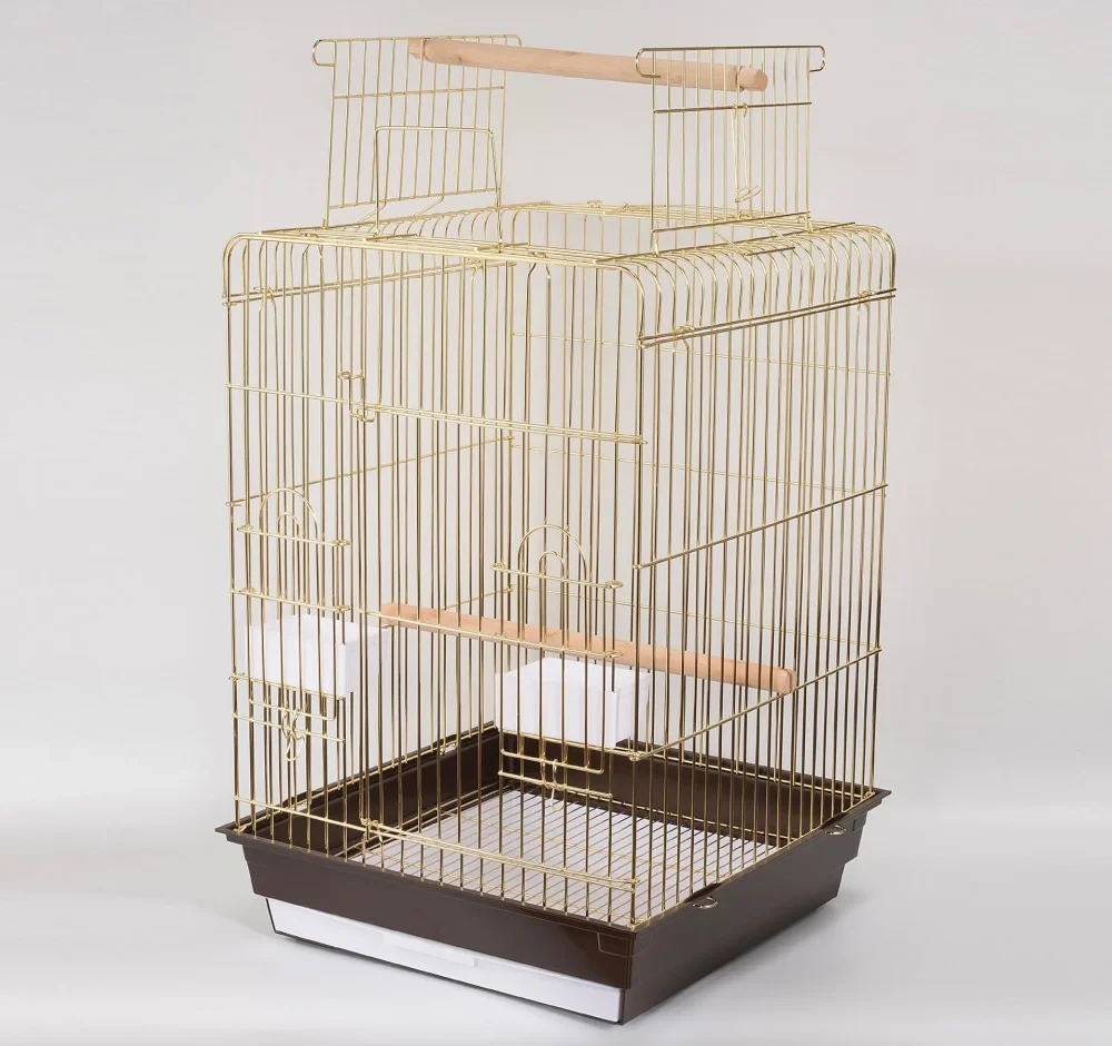 Deluxe Birdcage with Perch & Feeding Bowls