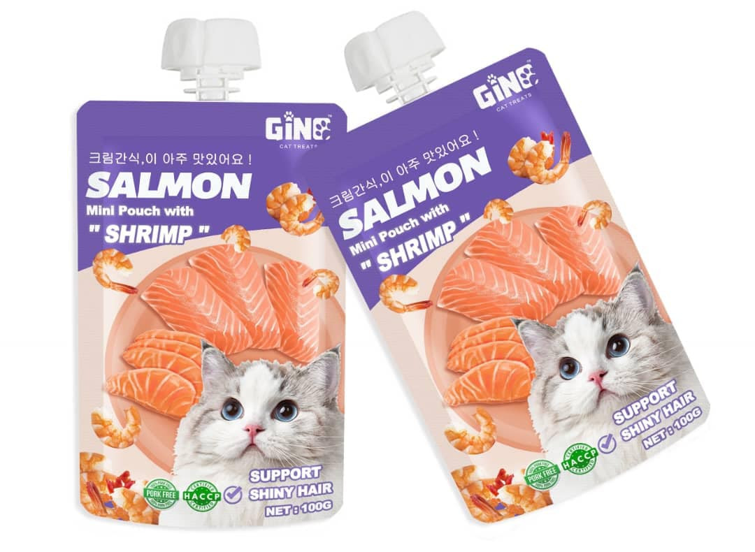 Gino Salmon Mini Pouch with Shrimp