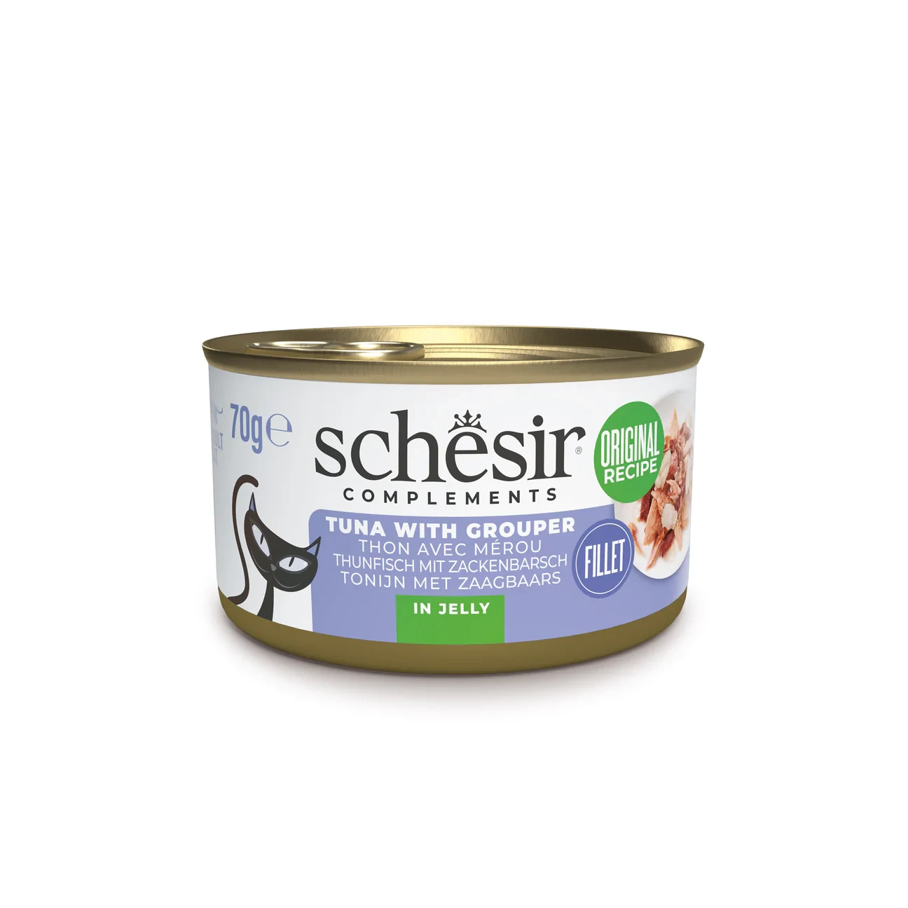 Schesir Complements – Tuna with Grouper Fillets in Jelly – 70g Can