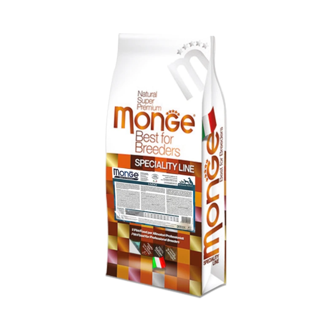 Monge Natural Superpremium Specialty Line All Breeds Adult Dog Food – Hypoallergenic Salmon & Tuna 15kg