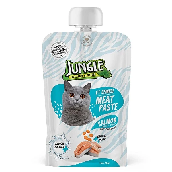 Jungle Meat Paste for Cats – Salmon with Chicken & Carrot