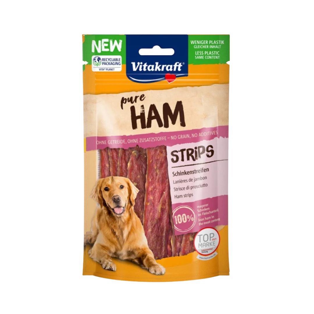 Vitakraft Pure Ham STRIPS – Meat Snacks for Dogs