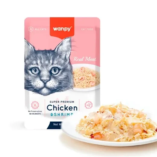 Wanpy Fillet in Jelly - Chicken & Shrimp for Cats