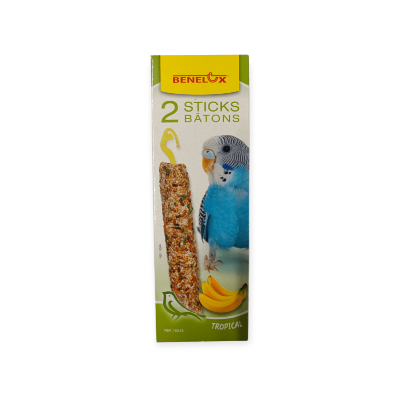 Benelux Sticks for Budgies with Tropical Fruits - 2 Pieces