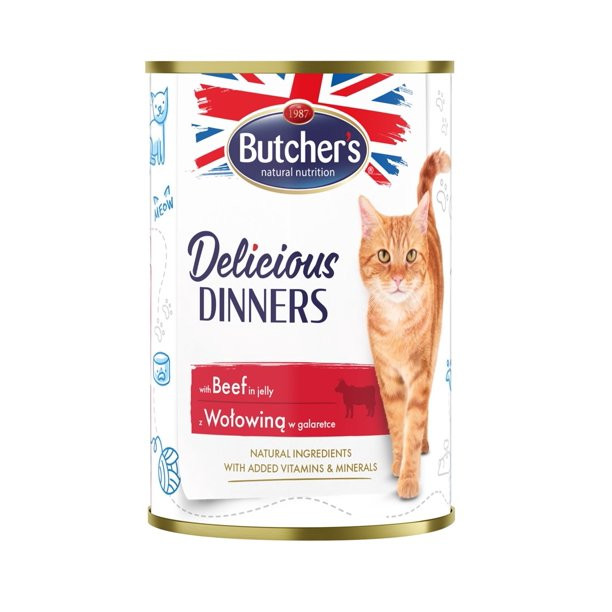 Butcher's Delicious Dinners Chunks in Jelly with Beef