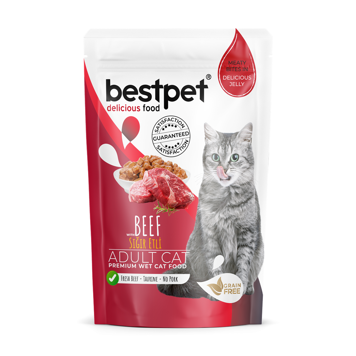 Bestpet Adult Cat Premium Wet Food with Beef 85gm