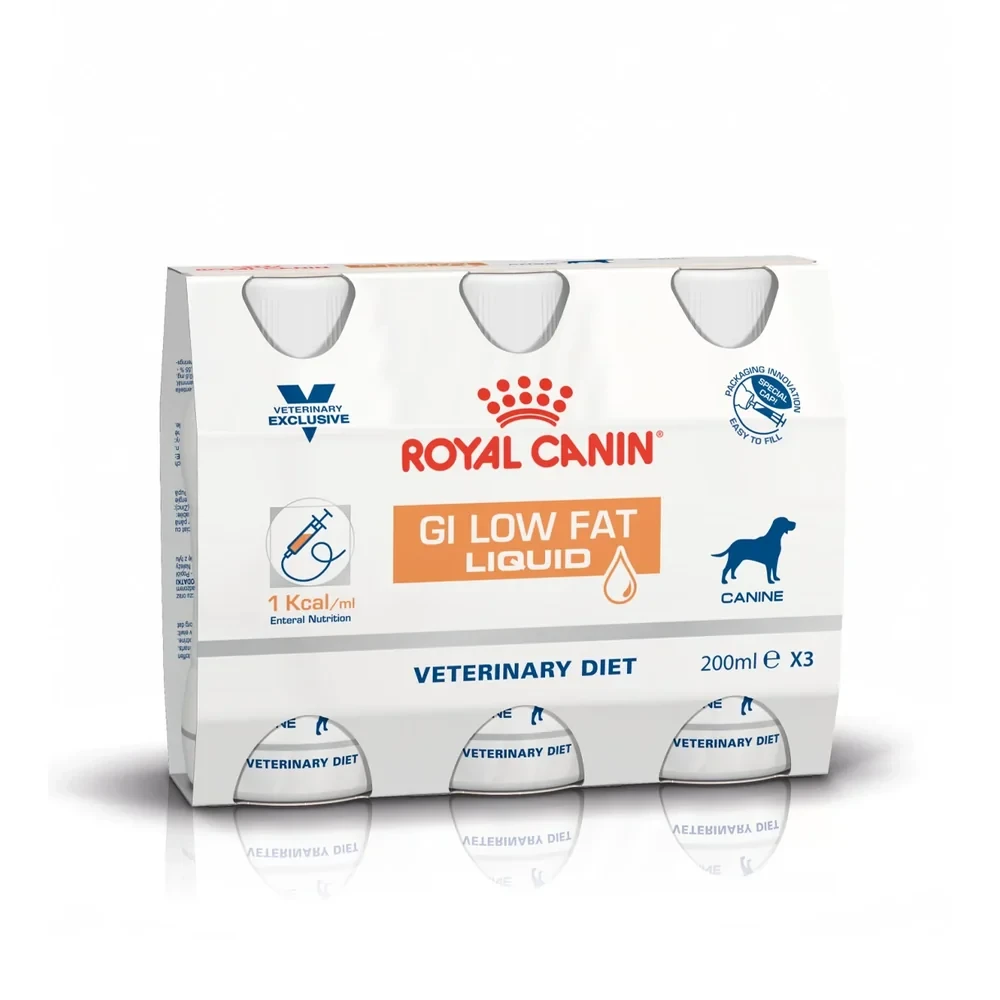 Royal Canin Veterinary GI Low Fat Liquid Adult Dog – 3 × 200 ml