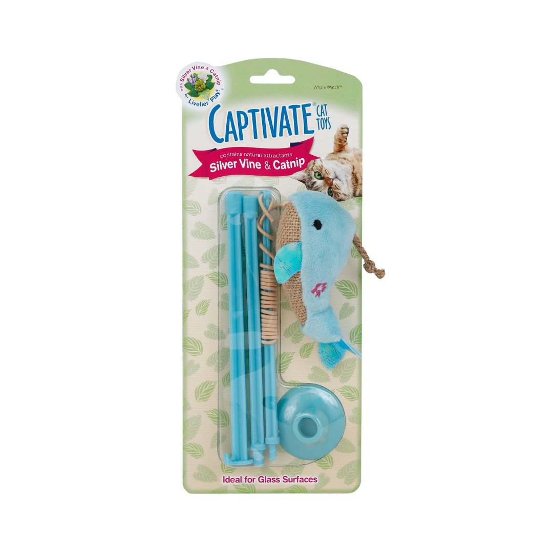 Hartz Captivate Cat Toys Whale Watch (Silver Vine & Catnip)