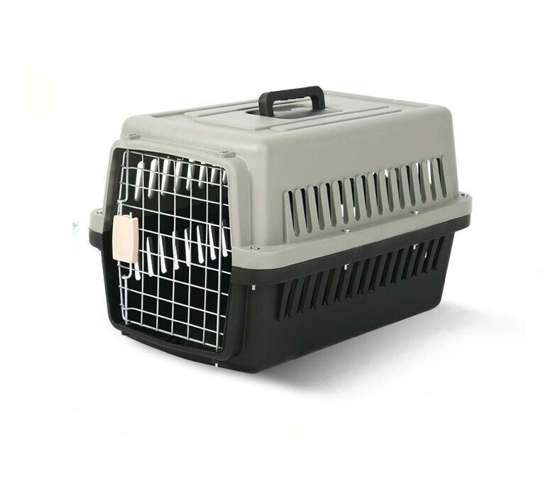 Plastic Pet Carrier with Metal Door