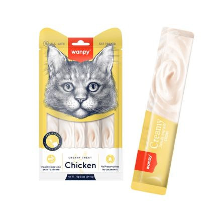 Wanpy Creamy Chicken Lickable Cat Treats