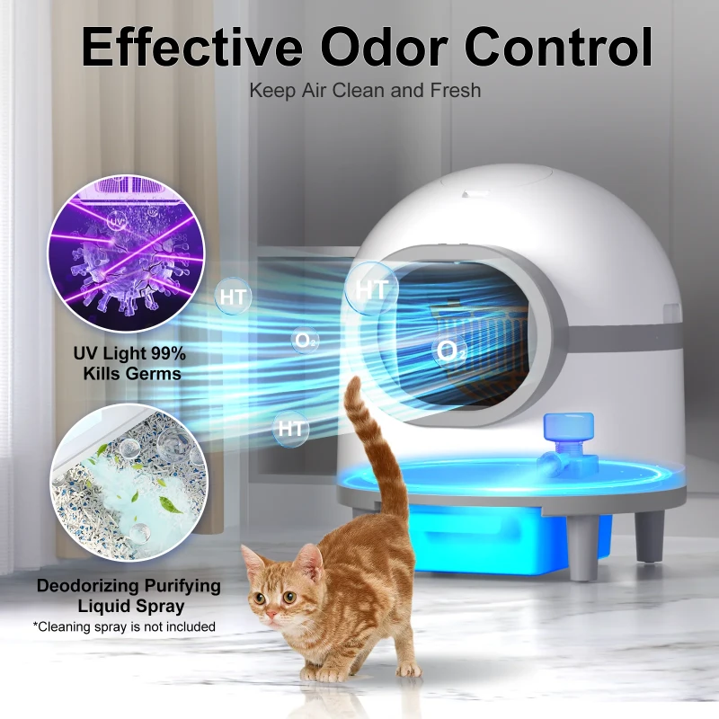 KIKGUZE Self-Cleaning Full Automatic Cat Litter Box – Hassle-Free Pet Care