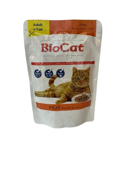 BioCat Wet Food for Adult Cats – Liver in Sauce
