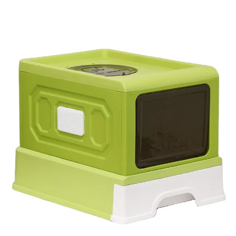 Fully Enclosed Cat Litter Box with Drawer & Odor Control