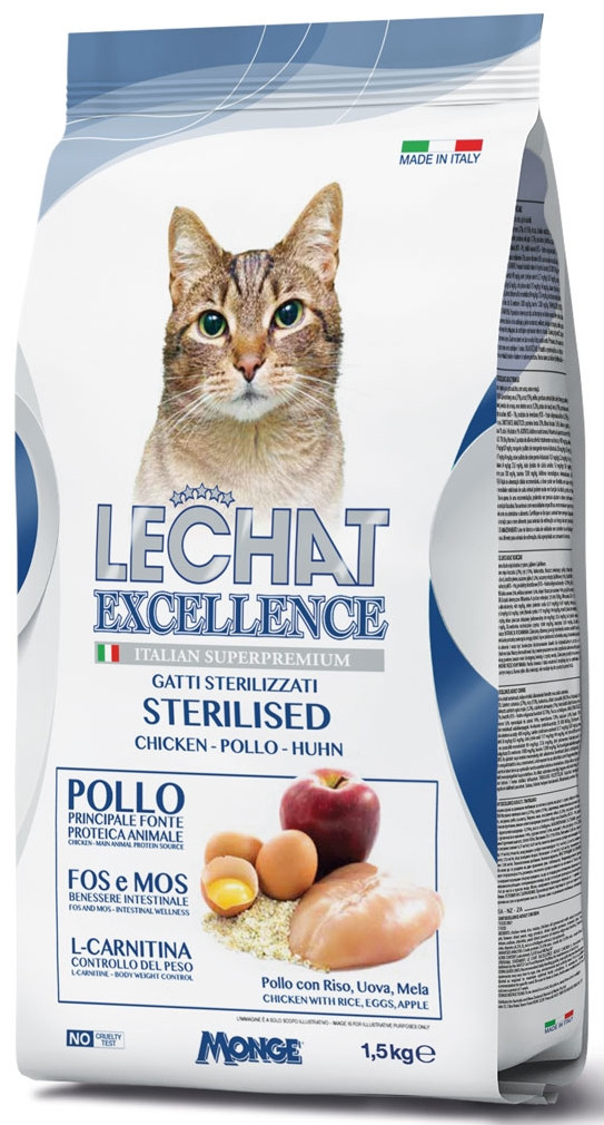 LeChat Excellence Sterilised Chicken – 1.5 kg