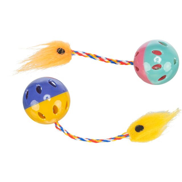 Trixie Set of Rattling Balls with Tails