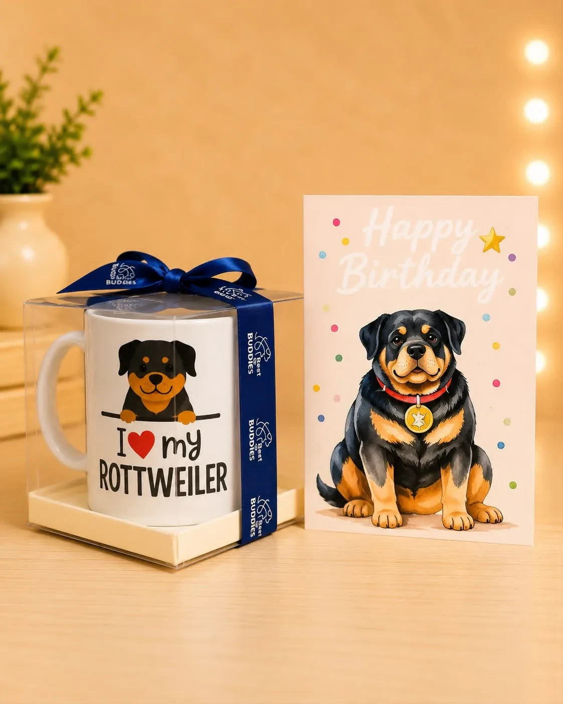 I Love My Rottweiler Birthday Gift Set