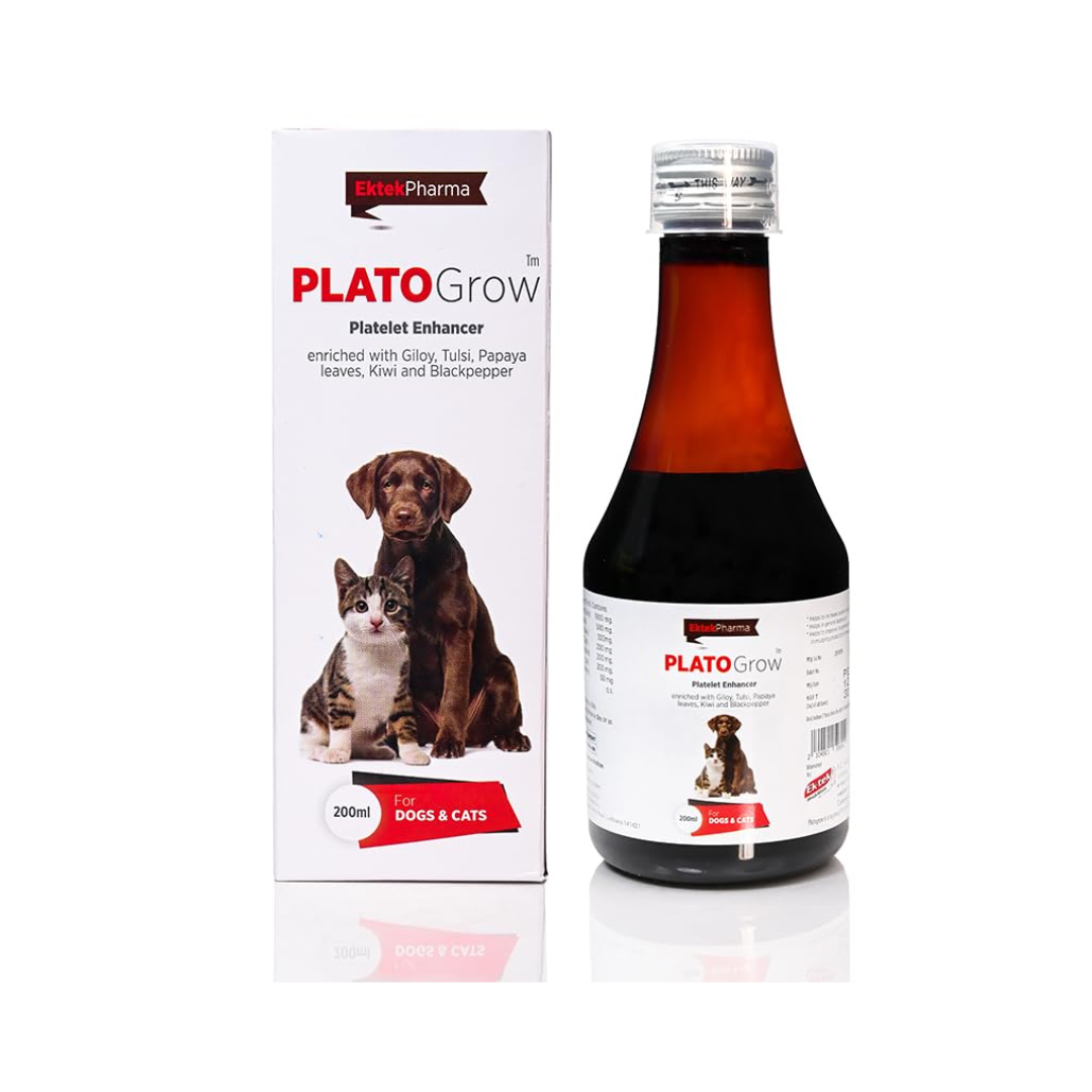 Ektek Pharma PlatoGrow Platelet Enhancer for Dogs & Cats – 200 ml