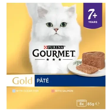 Gourmet Gold Senior Pate Selection Fish Wet Cat Food