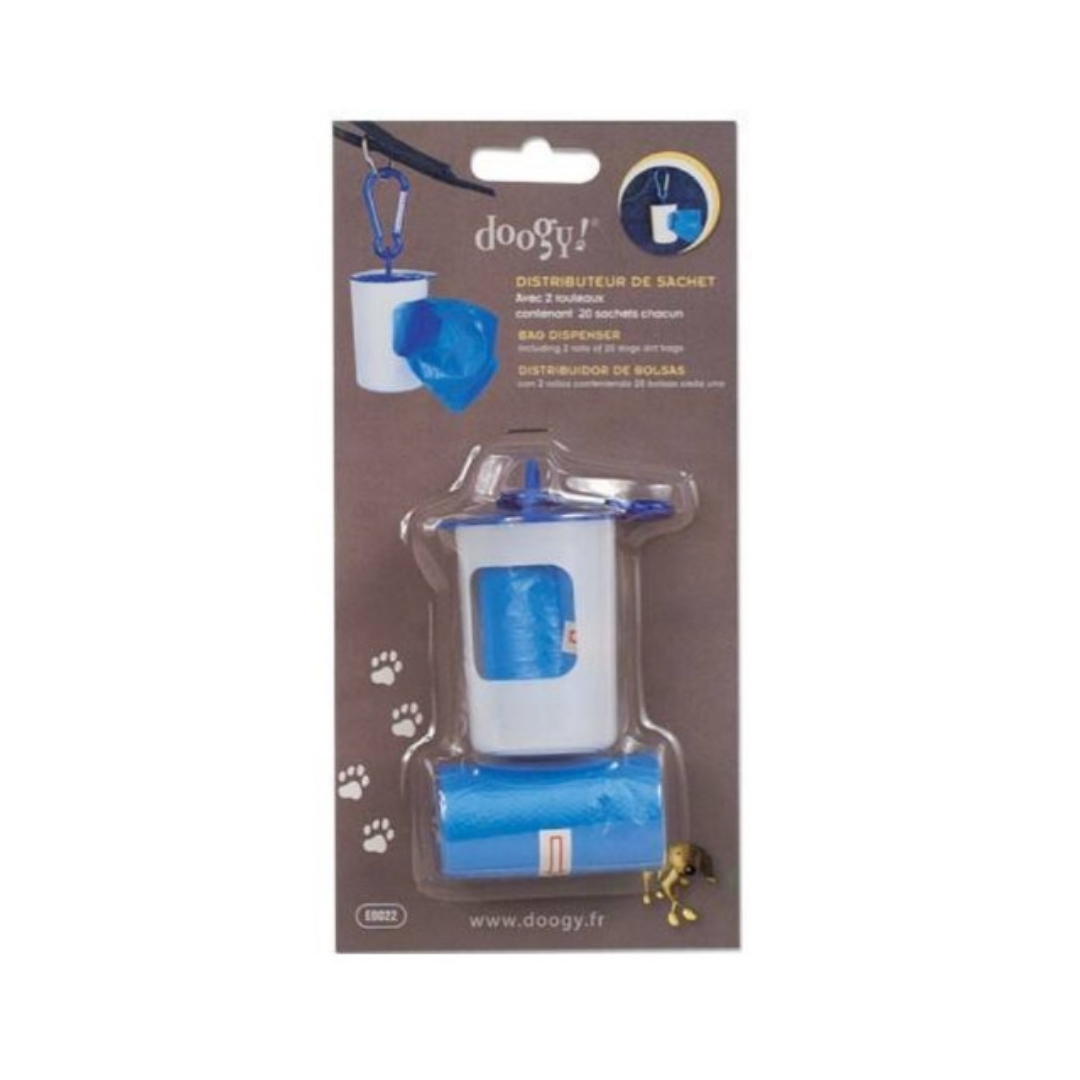 Doogy Waste Bag Dispenser – White & Blue