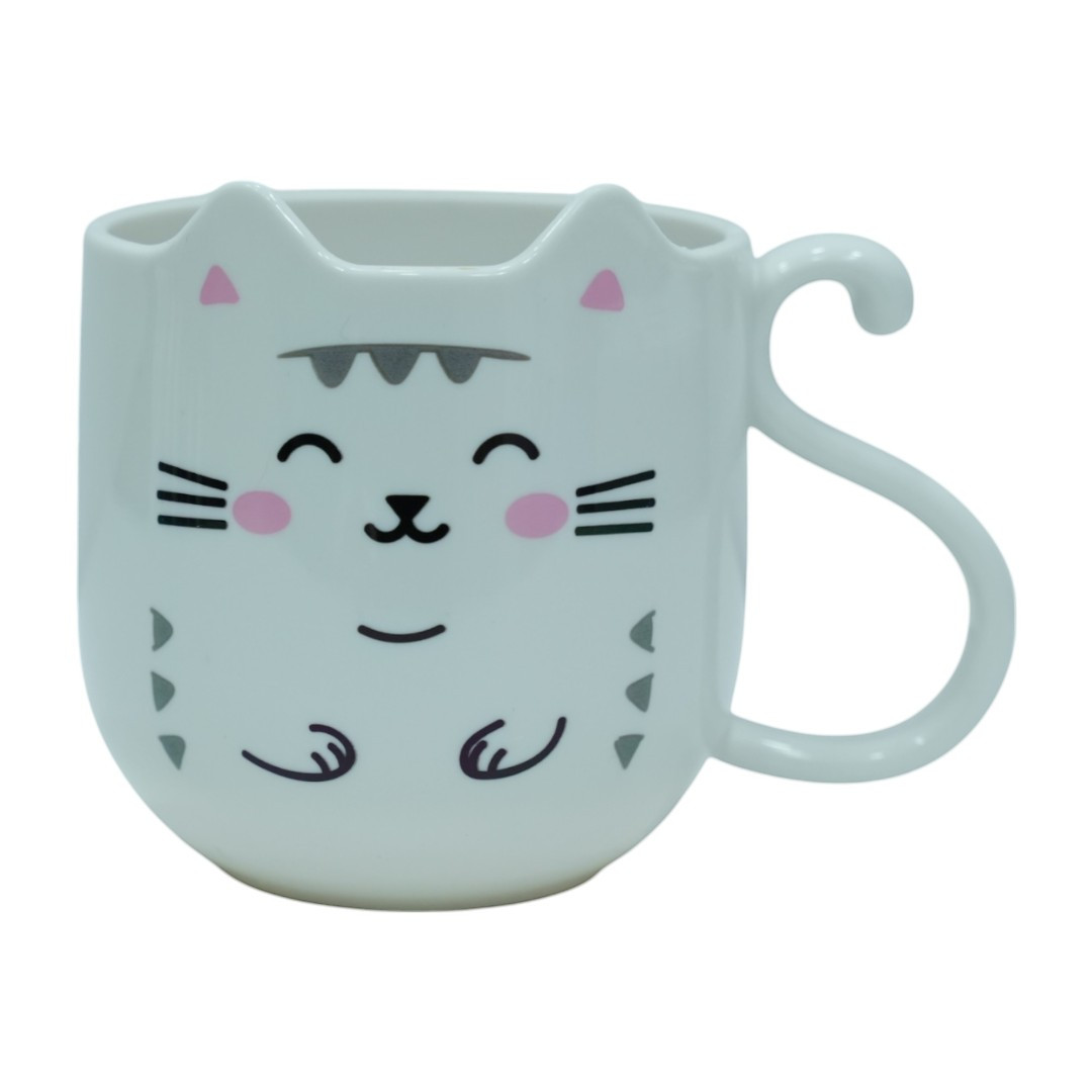 Kawaii Cat Mug for Boys and Girls – White (360ml)