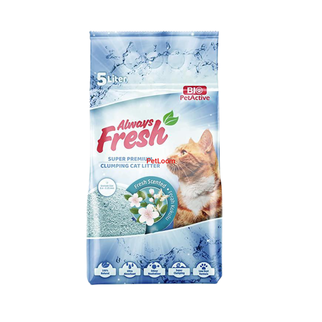 Bio PetActive Always Fresh Super Premium Clumping Cat Litter – Fresh Scent (5 Liters)