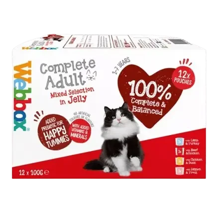 Webbox Complete Adult Mixed Selection Wet Cat Food in Jelly