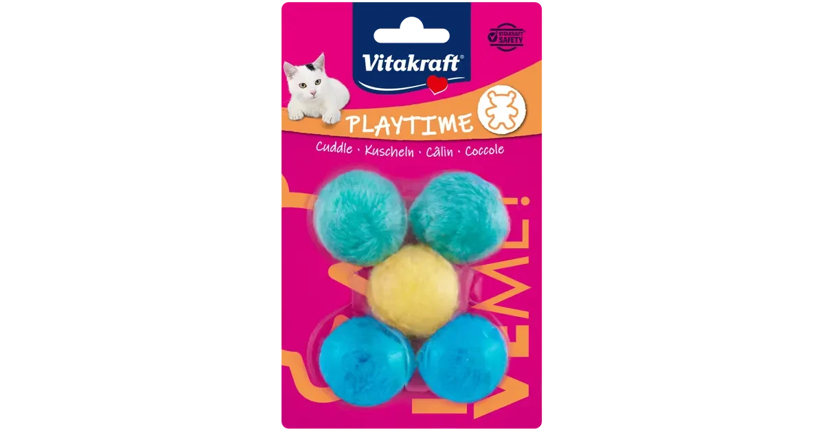 Vitakraft Playtime Soft Balls – 5-Pack