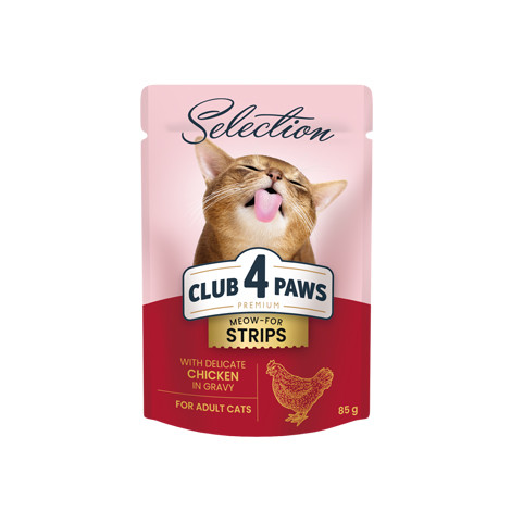 Club 4 Paws Premium Strips With Chicken In Gravy For Adult Cats