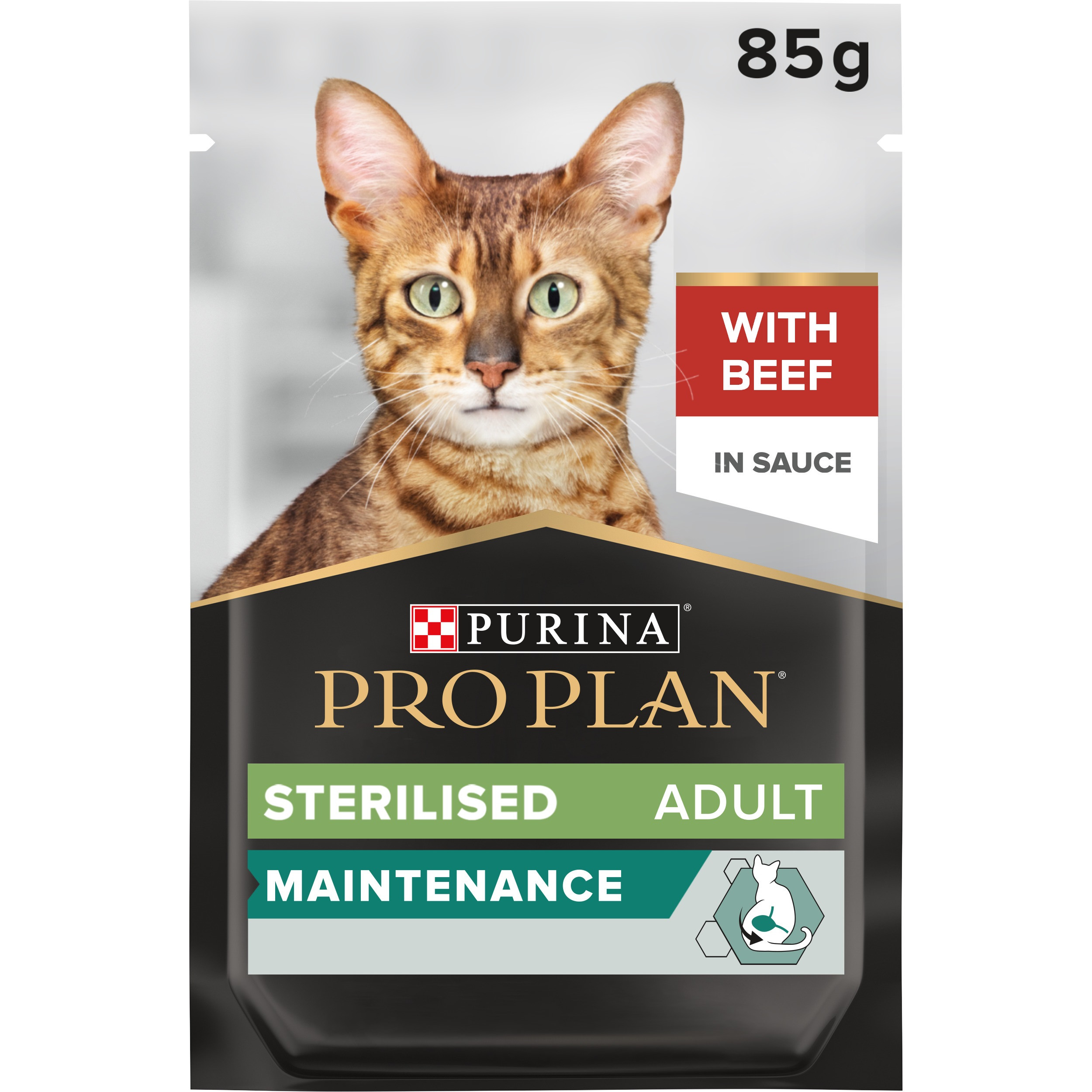 Purina Pro Plan Sterilised Wet Cat Food Beef in Gravy