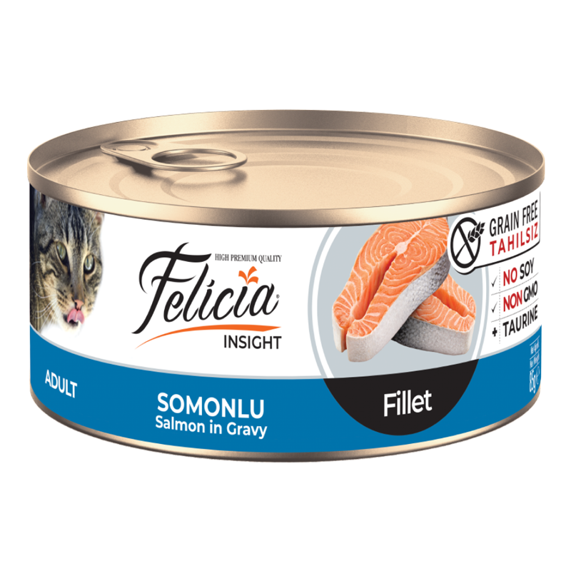 Felicia Grain-Free Salmon Fillet Wet Cat Food (Adult) – 85g