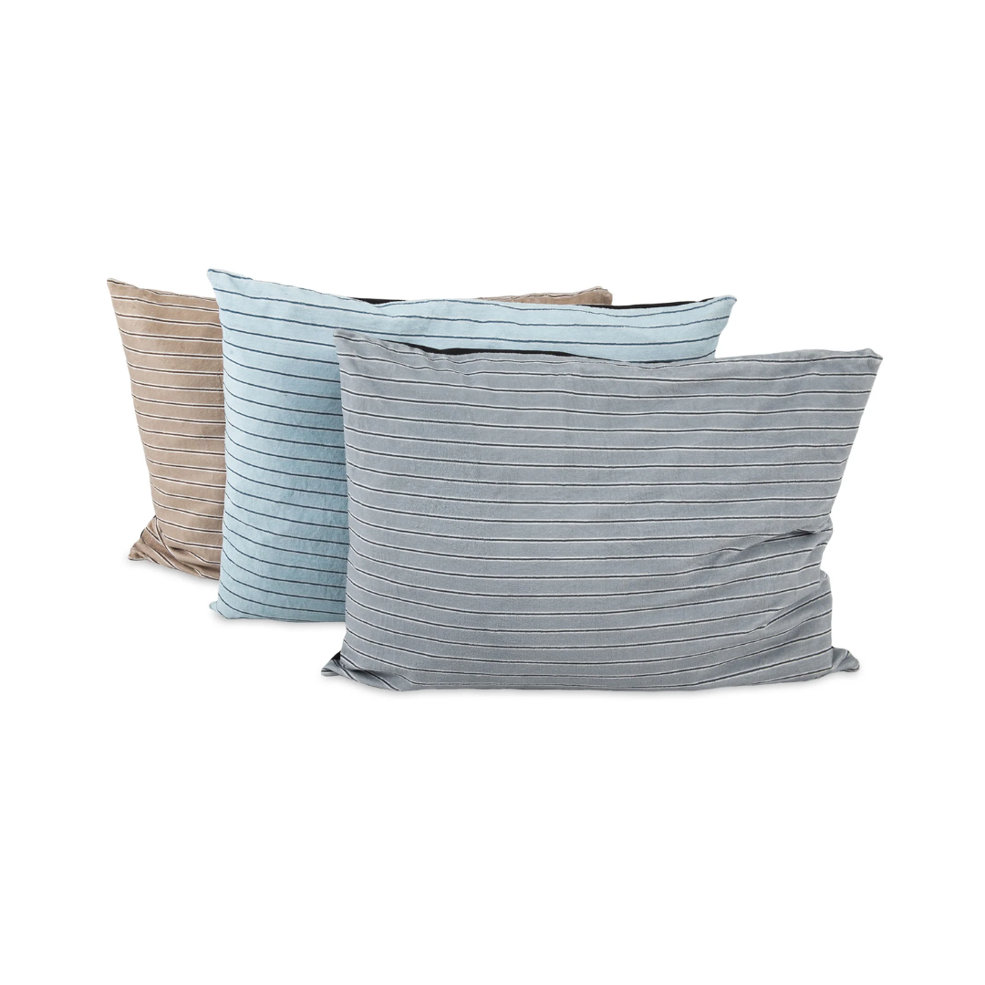 Aspen Pet Classic Stripe Pillow Dog Bed – 29 × 40 × 6 in (Assorted Colors)