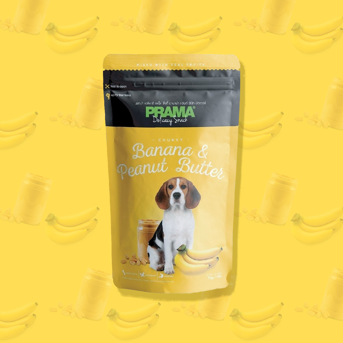 Prama Banana & Peanut Butter Flavor Treats for Dogs