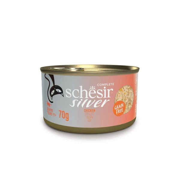 Schesir Silver – Chicken Fillets in Broth – 70g Can