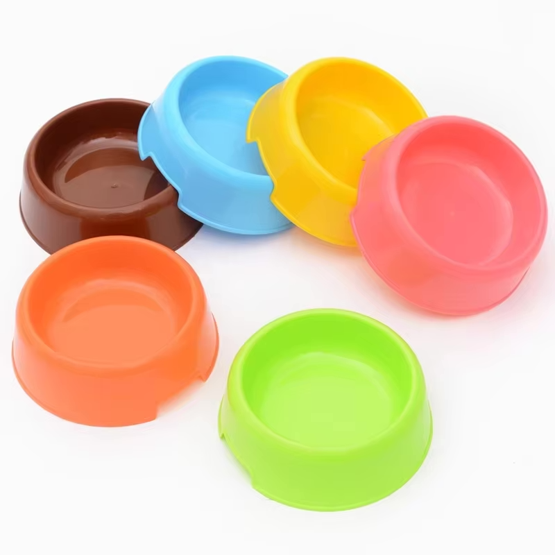 Colorful Plastic Pet Food & Water Bowl