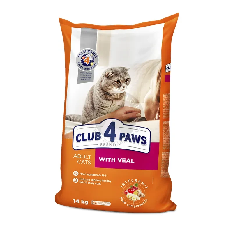 Club 4 Paws Premium For Adult Cats With Veal 14kg