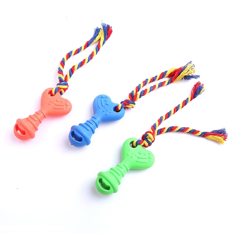 Rubber Bone Rope Toy for Dogs