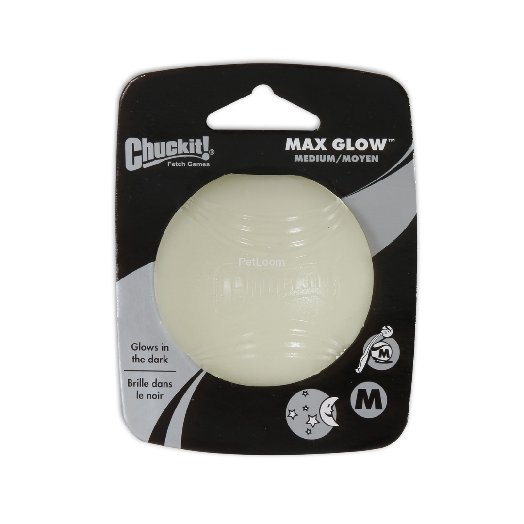 Chuckit! Max Glow Ball – Medium (Glow-in-the-Dark Fetch Ball)