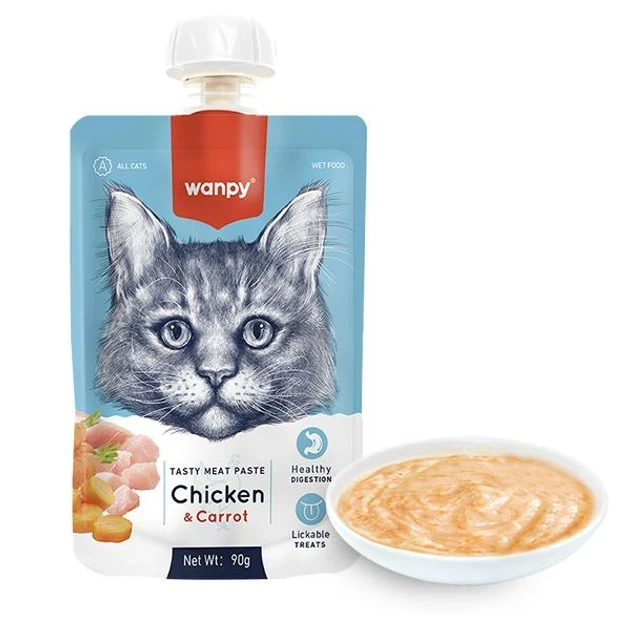 Wanpy Tasty Meat Paste Chicken with Carrot for Cats
