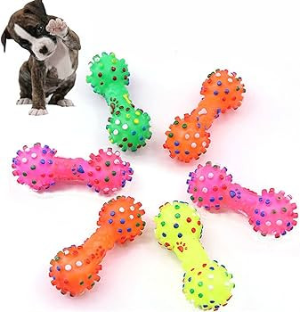 Colorful Dumbbell Chew Toy for Dogs