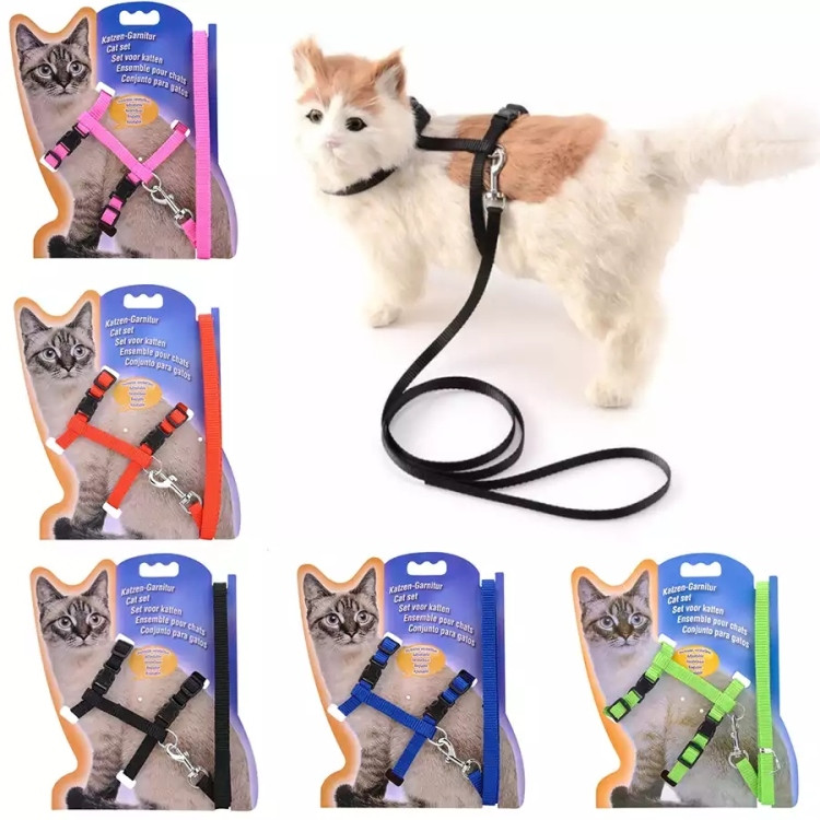 Adjustable Cat Harness & Leash Set