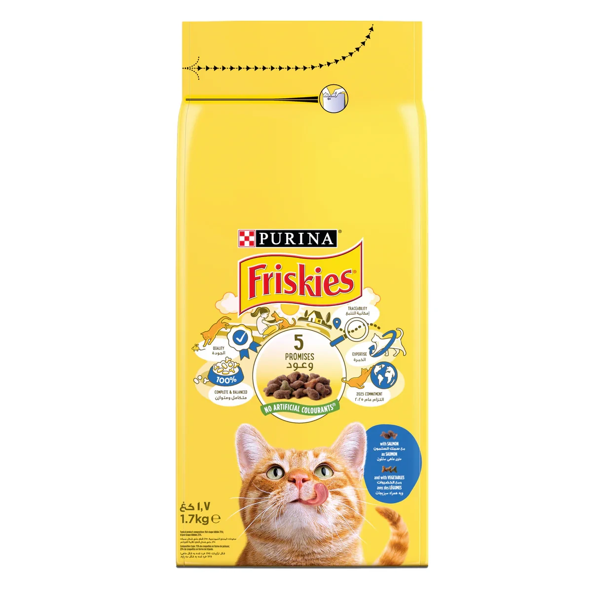 Friskies with Salmon and Vegetables Dry Cat Food