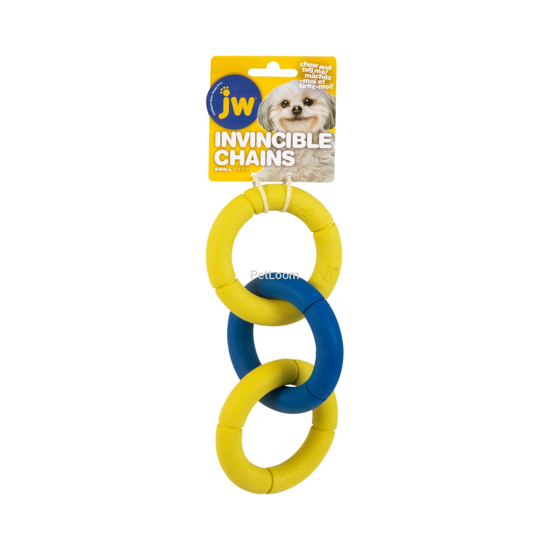 JW Invincible Chains Dog Toy – Small (Assorted Colors)