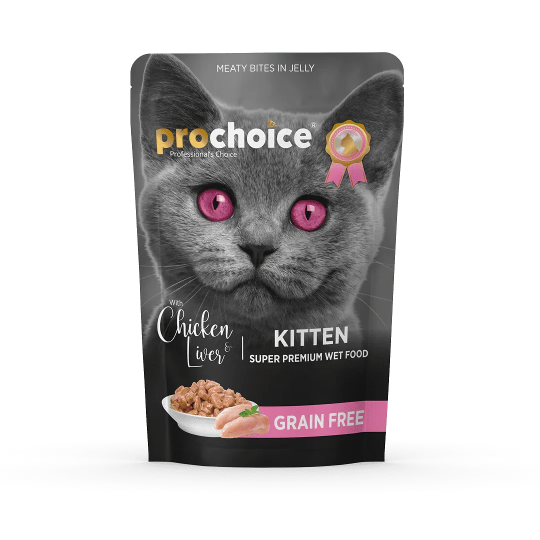 Prochoice Super Premium Wet Food – Chicken & Liver in Jelly for Kittens