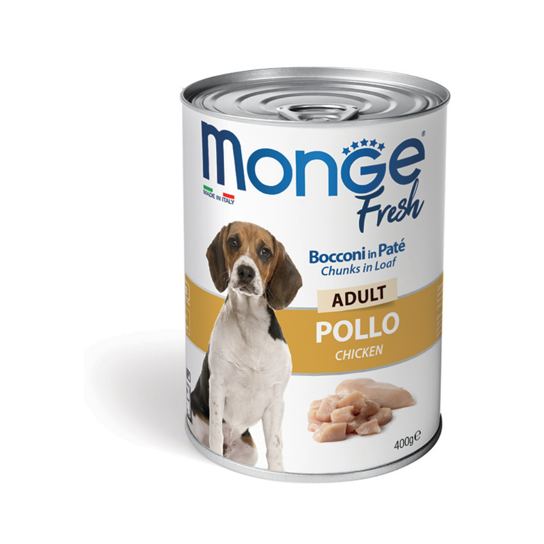 Monge Fresh Adult Dog Chunks in Loaf with Chicken