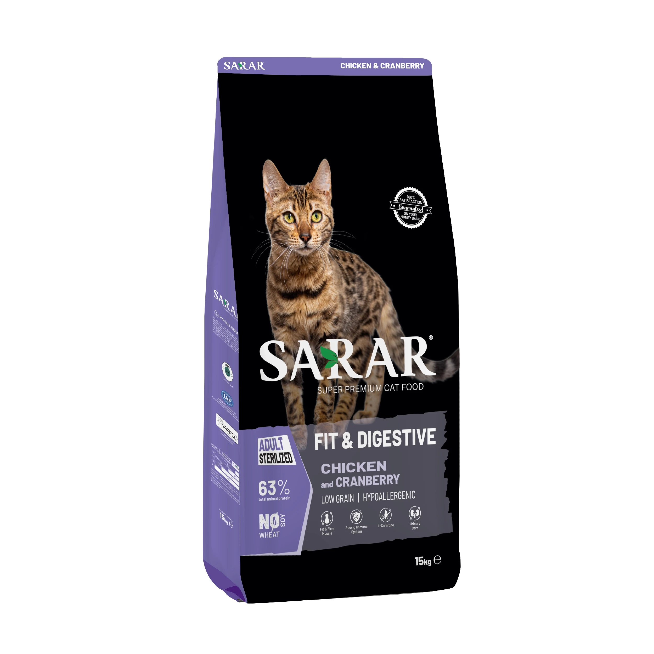 SARAR Cat Food Fit Digestive with Chicken & Cranberry