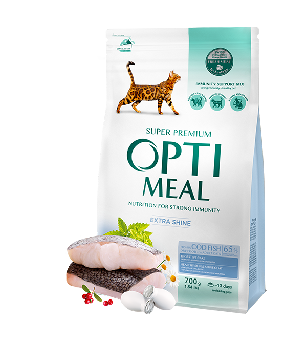 Optimeal Complete Dry Pet Food For Adult Cats High In Cod Fish