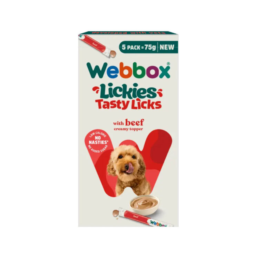 Webbox Lickies Tasty Licks Beef – Creamy Dog Treats
