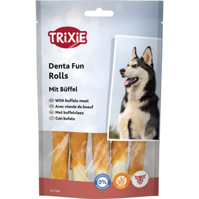 Trixie Denta Fun Rolls – With Buffalo Meat (12 cm)