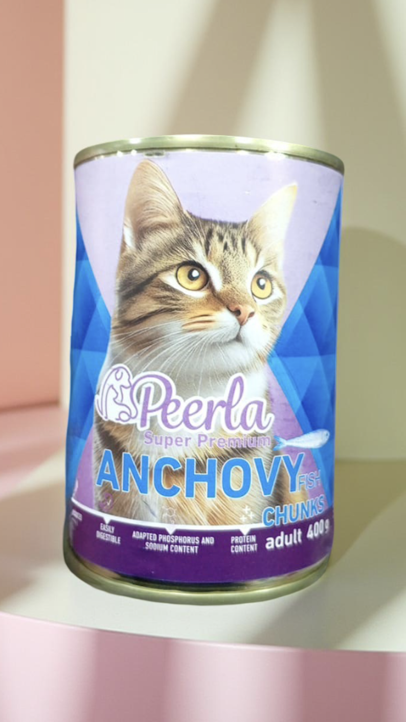 Peerla Super Premium Anchovy Chunks – Wet Food for Adult Cats