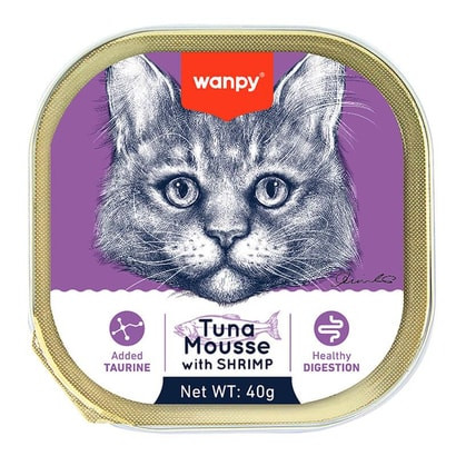Wanpy Cat Tuna & Shrimp Alutray Wet Food